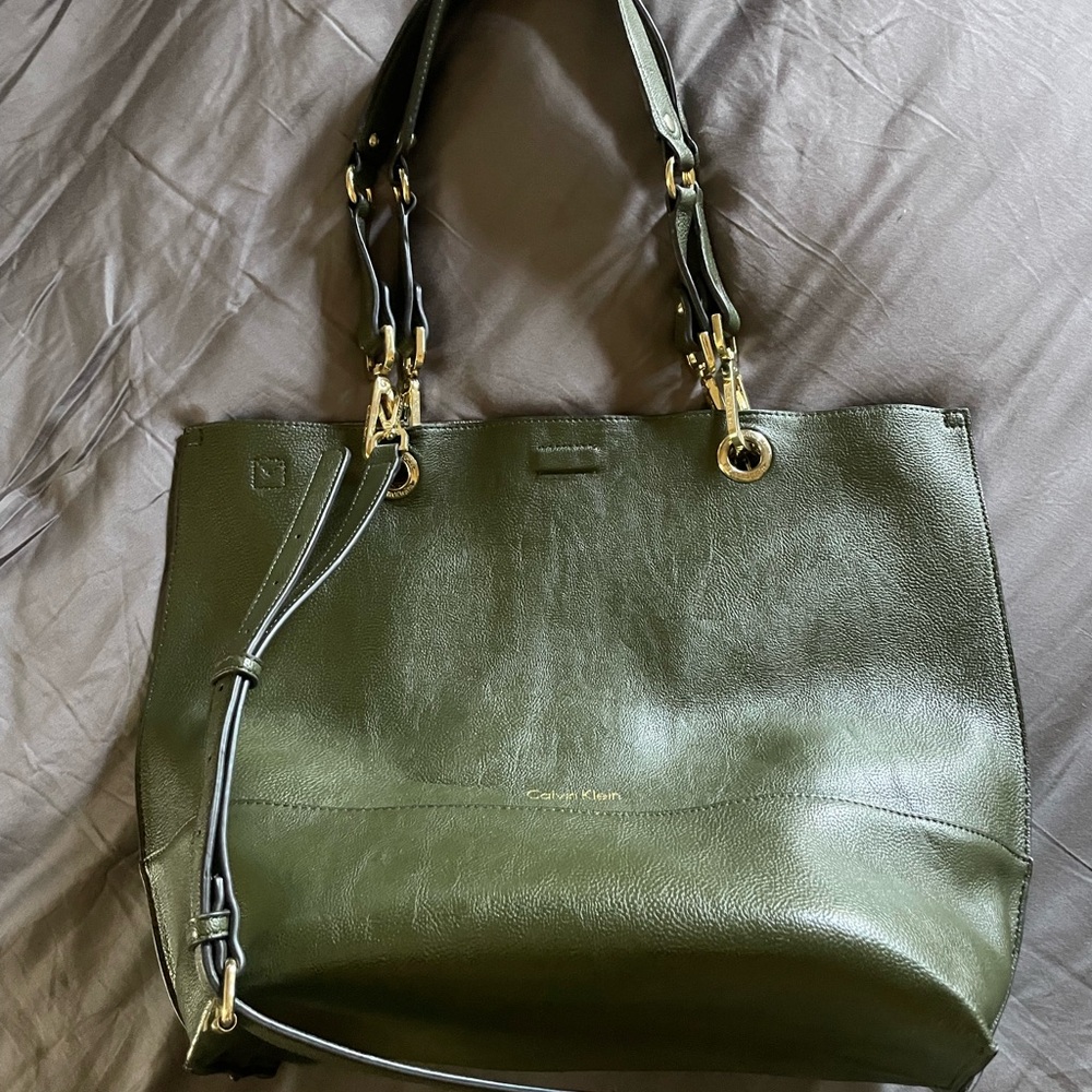 Calvin Klein Green Tote Bag
